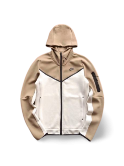 NK TECH FLEECE – ALMOND BROWN/WHITE (complete)